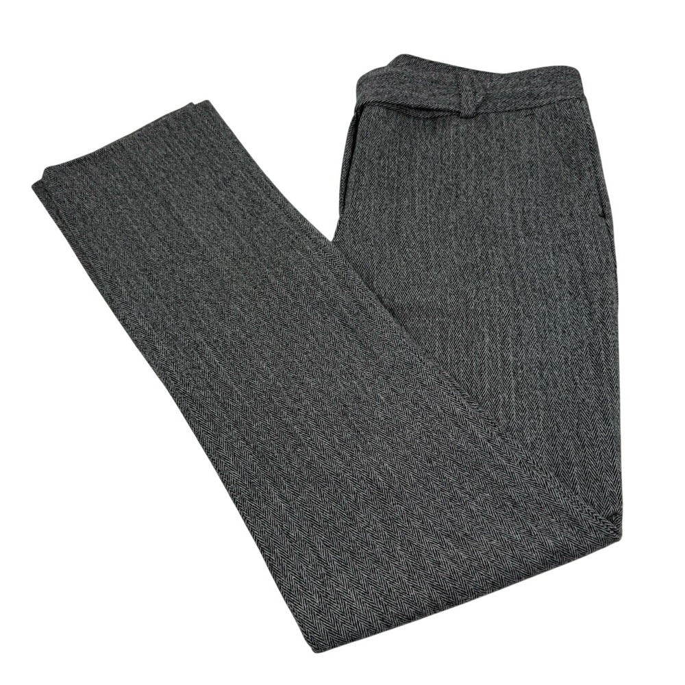 Robert Rodriguez Women's Wool Cashmere Blend Herringbone Pants Trousers Size 10